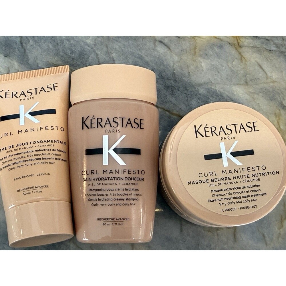 KERASTASE Curl Manifesto Spring Gift Set Of 3 Shampoo, Mask, Leave-In Treatment - Picture 3 of 4